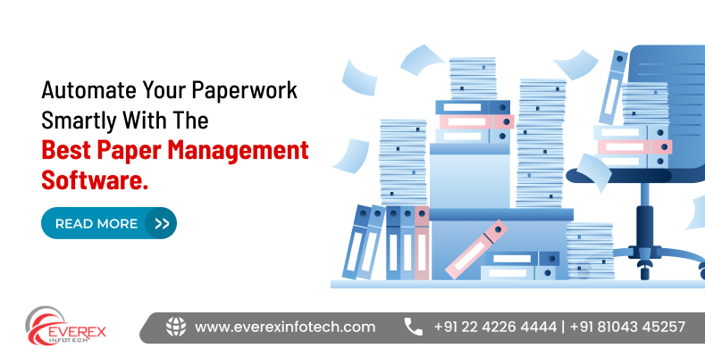 Digital paper management software interface showing automated document processing, file organization, and workflow automation system