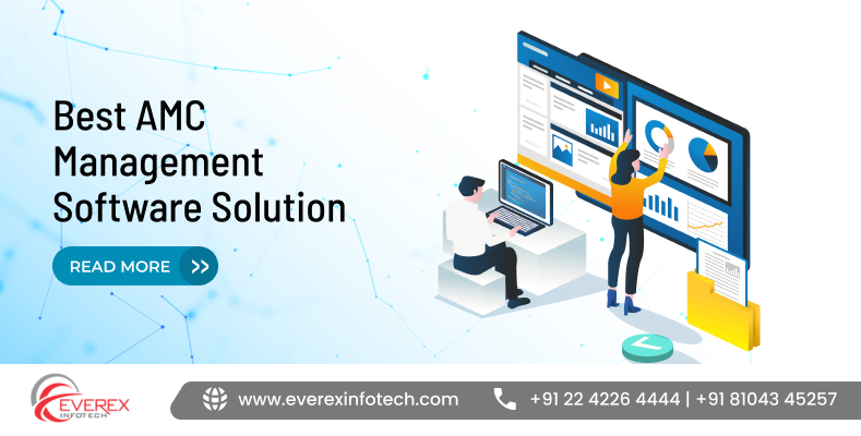 AMC management software dashboard showing contract tracking, service scheduling, and maintenance management system for businesses