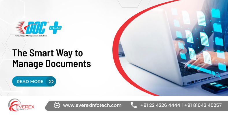 KDOC Plus document management software dashboard showing digital file storage, organization, and secure access system